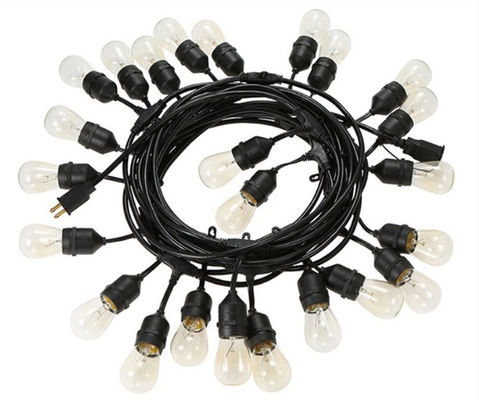 IP65 48ft 24 Head Plug In Đèn LED dây bóng đèn
